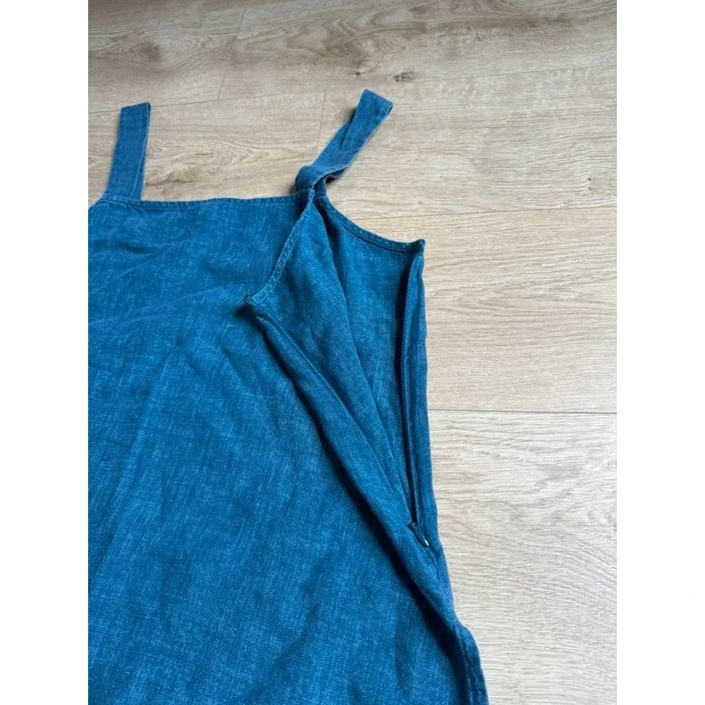 EUC Eileen Fisher Women's Organic Linen Delave Tank Cami in‎ Reef Size M